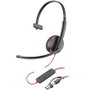 Poly Blackwire 3210 Monoaural USB-C con Adaptador USB-A